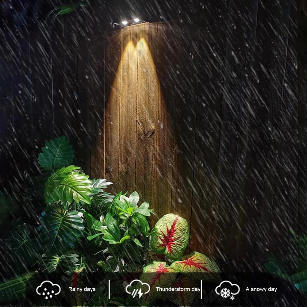 YH0615 2PCS Solar Powered Outdoor Yard Waterproof Garden Light Wall Lamp YH0615 2PCS Solar Powered Outdoor Yard Waterproof Garden Light Wall Lamp